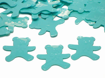 Blue Embossed Bear Confetti